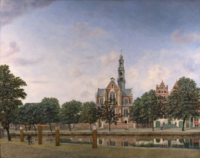 アムステルダムのWesterkerk（1660年頃）の眺め 作： Jan van der Heyden